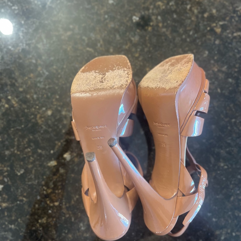 YSL patent leather tributes 105 platform sandals sz 39 - Picture 15 of 17